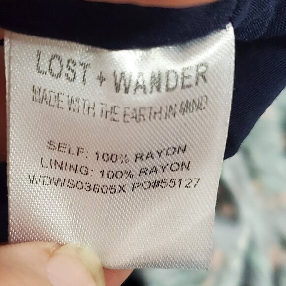 Lost + Wander Womens Prairie‎ Dark Cottagecore Floral Dress Size 2X Puff Sleeve - Picture 9 of 14